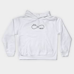 Inhale, exhale, infinity sign Kids Hoodie